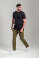 Camiseta Premium Textura Vertical Preta - Linha Rich