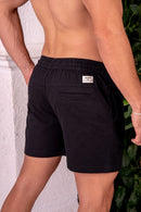 Short Urban Sarja Com Elastano Preto - Linha Urban