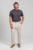 Camiseta Rich Textura Gola Média Chumbo - Linha Rich
