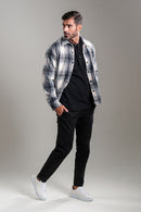 Camisa Henley Gold Manga Comprida Preta - Linha Essential