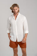 Short Linho Cut - Linha Resort - Marrom