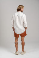 Short Linho Cut - Linha Resort - Marrom