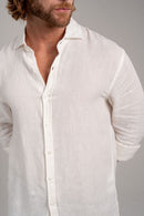 Camisa Amalfi 100% linho Off White - Linha Resort