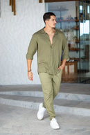 Camisa Resort Ampla - Linha Resort - Verde Militar