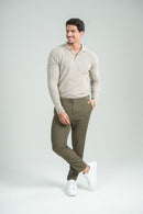 Calça Blaine Alfaiataria Com Ajuste Lateral Verde - Linha Rich