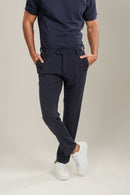 Calça Roman Confort Tec Azul Escuro - Linha Rich