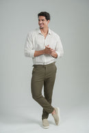 Calça Blaine Alfaiataria Com Ajuste Lateral Verde - Linha Rich