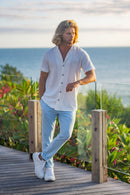 Camisa Paradizo Tricô Texturizada Gola Cubana - Linha Urban - Off White