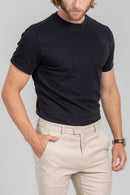 Camiseta Rich Textura Gola Média - Linha Rich - Preto