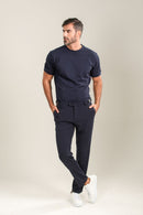 Calça Roman Confort Tec Azul Escuro - Linha Rich