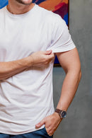Camiseta Luxor Gold Algodão Egípcio Slim - Linha Essential - Branco