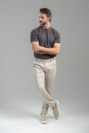 Calça Roman Alfaiataria Com Ajuste Cintura Off White - Linha Rich