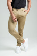 Calça Roman Super Slim Caqui - Linha Rich