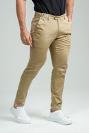 Calça Roman Super Slim Caqui - Linha Rich