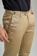 Calça Roman Super Slim Caqui - Linha Rich