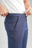 Calça Xadrez Ajuste Dinâmico Azul - Linha Essential