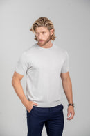 Camiseta Blaine Tricô Cinza Claro - Linha Rich