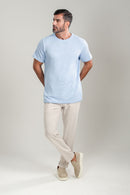 Camiseta Tricô Texturizada - Linha Urban - Azul Claro