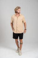 Short Resort Linho Long - Linha Resort - Preto