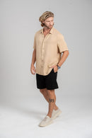 Short Resort Linho Long - Linha Resort - Preto