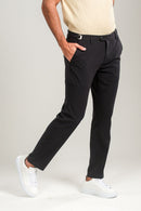 Calça Roman Confort Tec Com Ajuste Cintura Preta - Linha Rich
