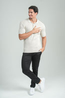 Camisa Polo Tricô Vesper Bege - Linha Rich