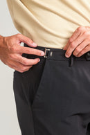 Calça Roman Confort Tec Com Ajuste Cintura Preta - Linha Rich