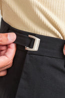 Calça Roman Confort Tec Com Ajuste Cintura Preta - Linha Rich