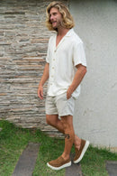 Short Linho Cut - Linha Resort - Natural
