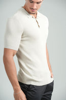 Camisa Polo Tricô Vesper Bege - Linha Rich