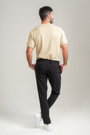 Calça Roman Confort Tec Com Ajuste Cintura Preta - Linha Rich