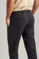 Calça Roman Confort Tec Com Ajuste Cintura Preta - Linha Rich