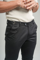 Calça Roman Alfaiataria Com Ajuste Cintura Preta - Linha Rich