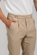 Calça Alfaitaria Tec Felline Caqui - Linha Rich