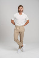Conjunto Camisa Polo Rich Off + Calça Felline Caqui