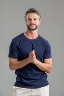 Camiseta Basic Azul Marinho - Linha Essential