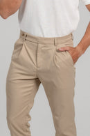 Conjunto Camisa Polo Rich Off + Calça Felline Caqui