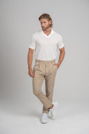 Conjunto Camisa Polo Rich Off + Calça Felline Caqui