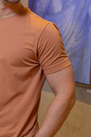 Camiseta Luxor Gold Algodão Egípcio - Linha Essential - Marrom Claro
