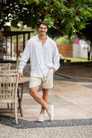Short Resort Linho Long Natural - Linha Resort