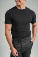 Camiseta Blaine Tricô Preta - Linha Rich