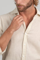 Camisa Positano Bege Claro – Linha Resort