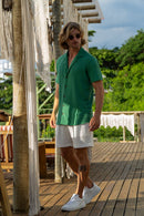 Camisa Paradizo Tricô Texturizada Gola Cubana - Linha Urban - Verde Clara