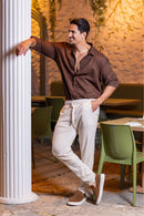 Camisa Resort Ampla - Linha Resort - Marrom