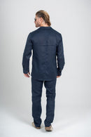 Camisa Linen Monte Carlo Azul Escura - Linha Resort