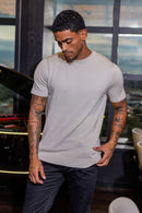 Camiseta Blaine Tricô Cinza Bege - Linha Rich