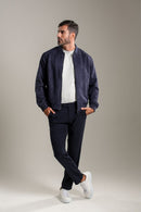 Calça Roman Confort Tec Azul Escuro - Linha Rich