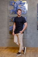 Camiseta Luxor Gold Algodão Egípcio Slim - Linha Essential - Preto