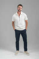 Calça Roman Alfaiataria Com Ajuste Cintura Azul Escuro - Linha Rich