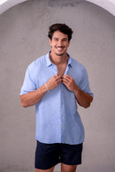 Camisa Easy Vibe Vintage Azul - Linha Urban